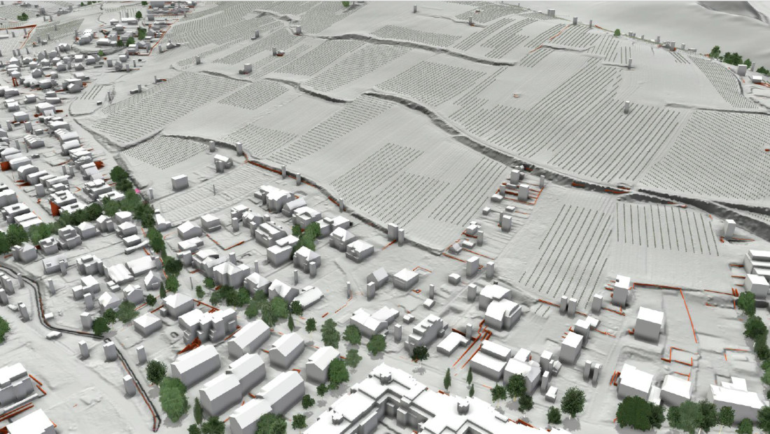 3D visualization of the Viennese region of Nussberg.