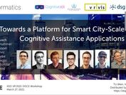 Begrüßungs-Slide des IEEE VR 2021-Vortrags "Towards a Platform for Smart City-Scale Cognitive Assistance Applications"