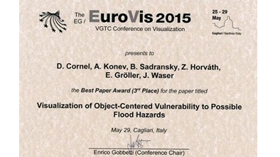 Urkunde der EuroVis 2015 