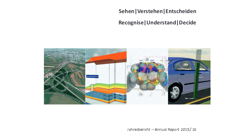 Cover of the VRVis annual report for the years 2015 and 2016