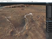 Screenshot einer 3D-Landschaft des Mars
