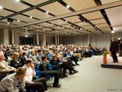The audience room at Symposium Visual Computing Trends 2011 in TechGate Vienna is full of people.