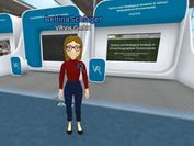 Der Avatar der VRVis-Forscherin Bettina Schlager vor ihrer virtuellen Poster-Booth