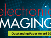 Logo des Electronic Imaging Symposiums und ein grün hinterlegter Textbalken, der sagt: Outstanding Paper Award 2023