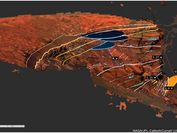Visualisierung der Marsoberfläche, die von GeologInnen annotiert wurde.