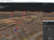 3D landscape of Mars in a software window